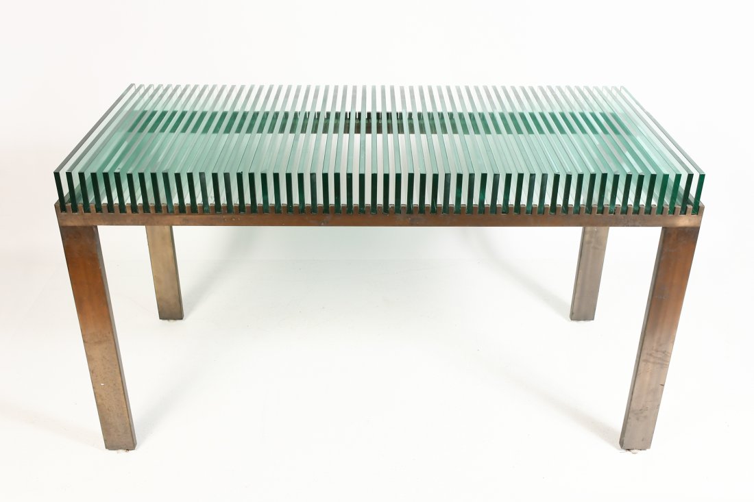 MCM GLASS DISPLAY TABLE FROM SAKS FIFTH AVENUE (1 of 7)