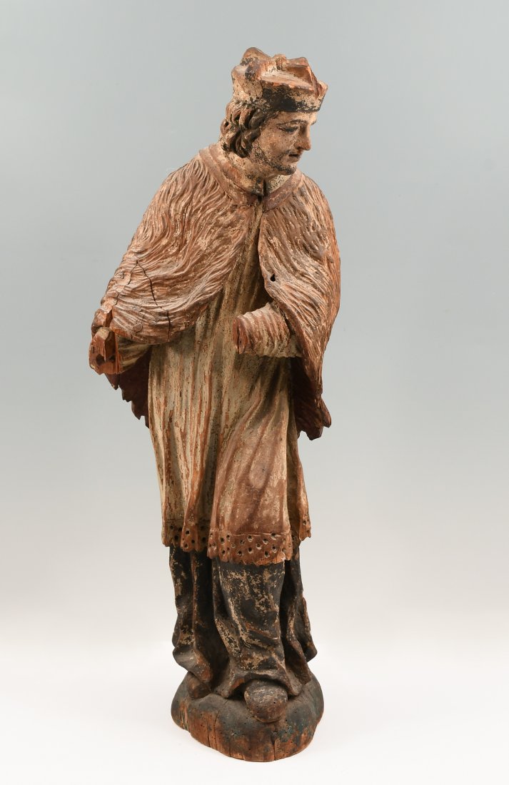 GERMAN CARVED LIMEWOOD? ST. JOSEPH STATUE (1 of 9)