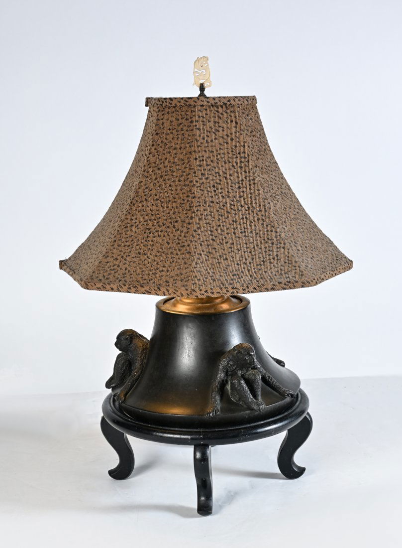 MAITLAND SMITH STYLE MONKEY MOTIF LAMP (1 of 6)