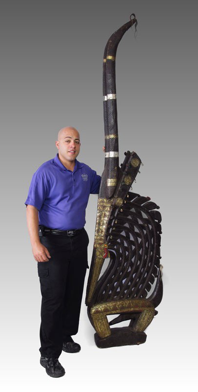 AFRICAN CHIWARA MALI BAMANA TRIBE HEADDRESS: LARGE AFRICAN CHIWARA MALI BAMANA TRIBE HEADDRESS: Approx. 102" x 6" x 26"