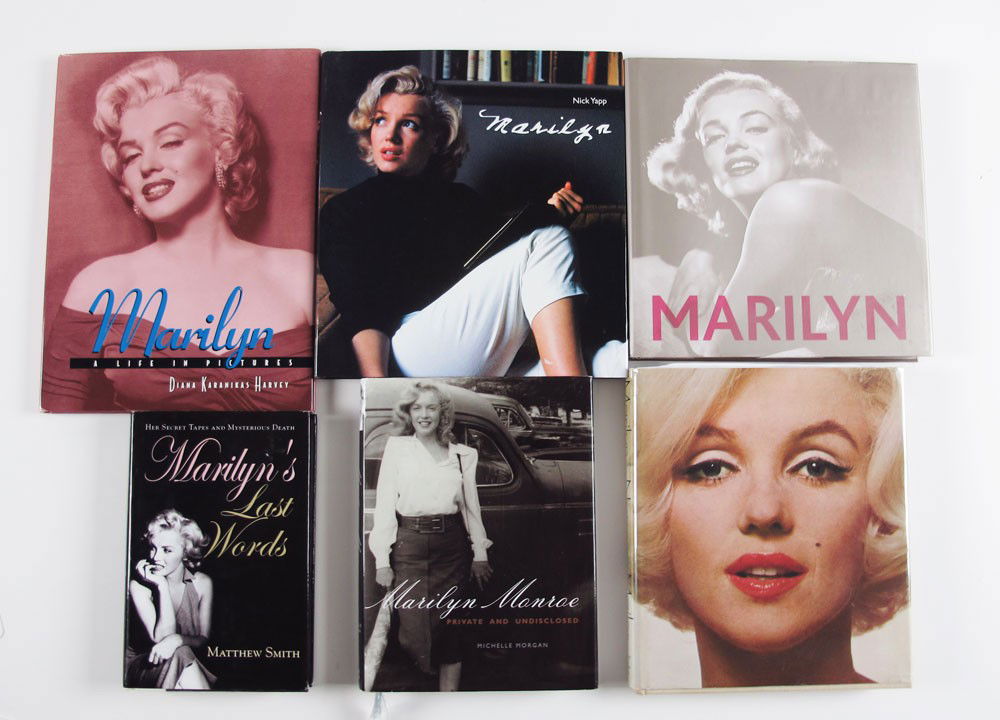 COLLECTION OF MARILYN MONROE BOOKS: COLLECTION OF MARILYN MONROE BOOKS: 6 hardcover books to include "Marilyn's Last Words" by Matthew Smith; "Marilyn Monroe Private and Undisclosed" by Michelle Morgan, "Marilyn Biography" by Norman Mai