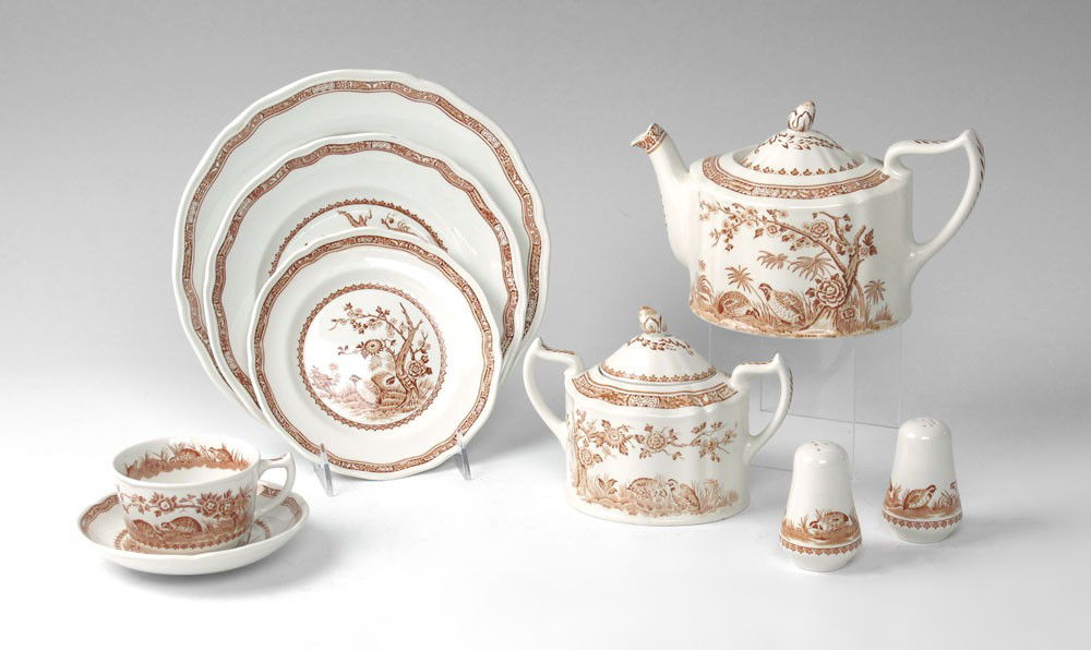 239A MASON'S FURNIVALS QUAIL PATTERN CHINA SERVICE