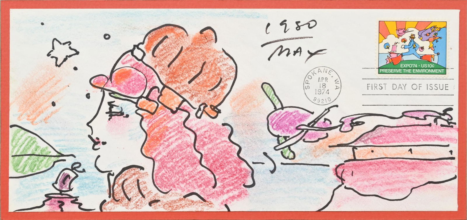 AMELIA EARHARDT FIRST DAY COVER BY PETER MAX (1 of 4)