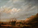 EXCEPTIONAL PAINTING "LOW TIDE NEAR BOLOGNE" BY IS ISABEY?