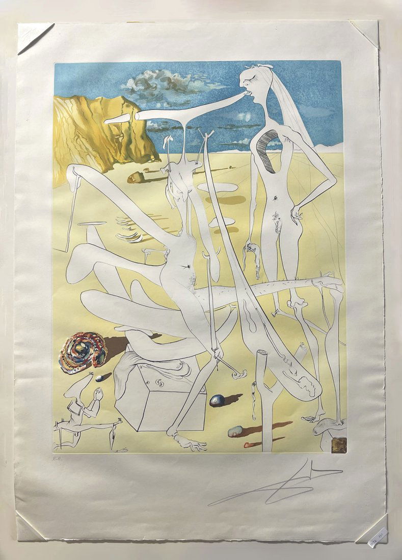 SALVADOR DALI "INFRA-TERRESTRIALS" ARTIST PROOF ETCHING (1 of 3)