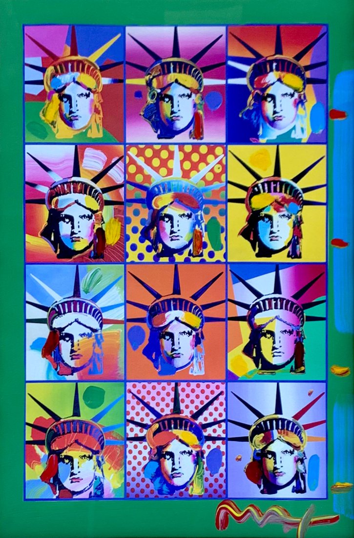 PETER MAX MIXED MEDIA "LIBERTY AND JUSTICE FOR ALL" (1 of 4)