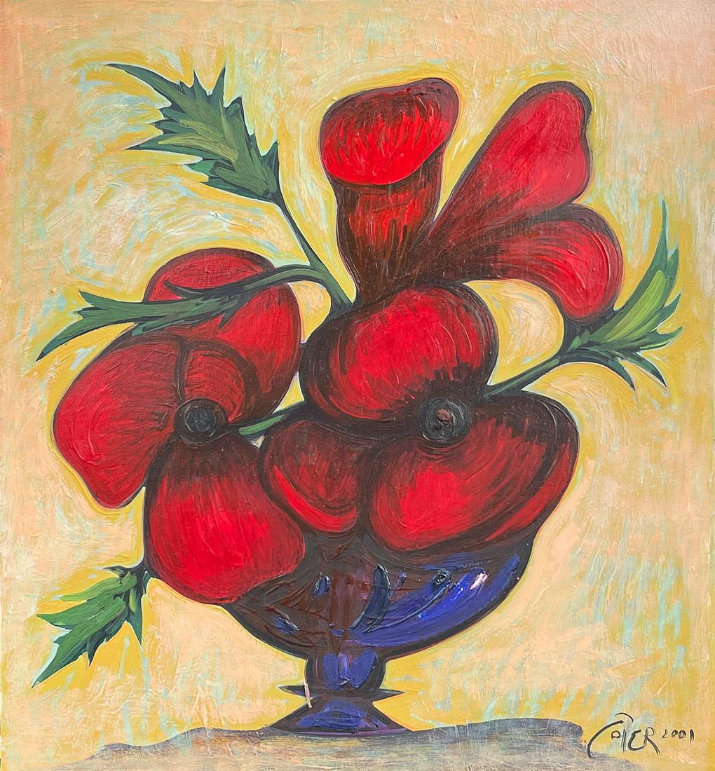 TOLLER CRANSTON FLORAL STILL LIFE PAINTING (1 of 4)