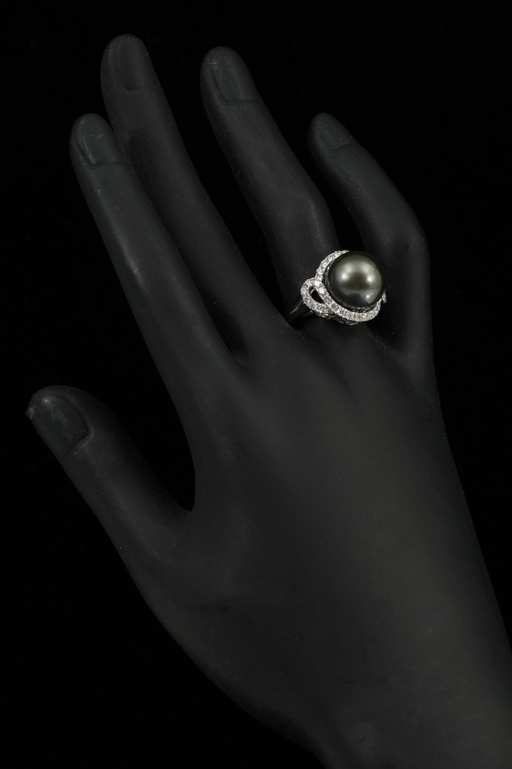 PLATINUM DIAMOND AND PEARL RING (1 of 5)