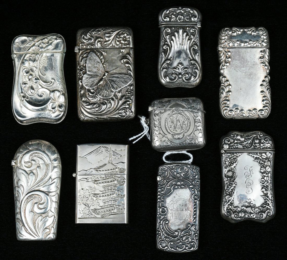 9 STERLING SILVER MATCH SAFES & LIGHTER (1 of 6)