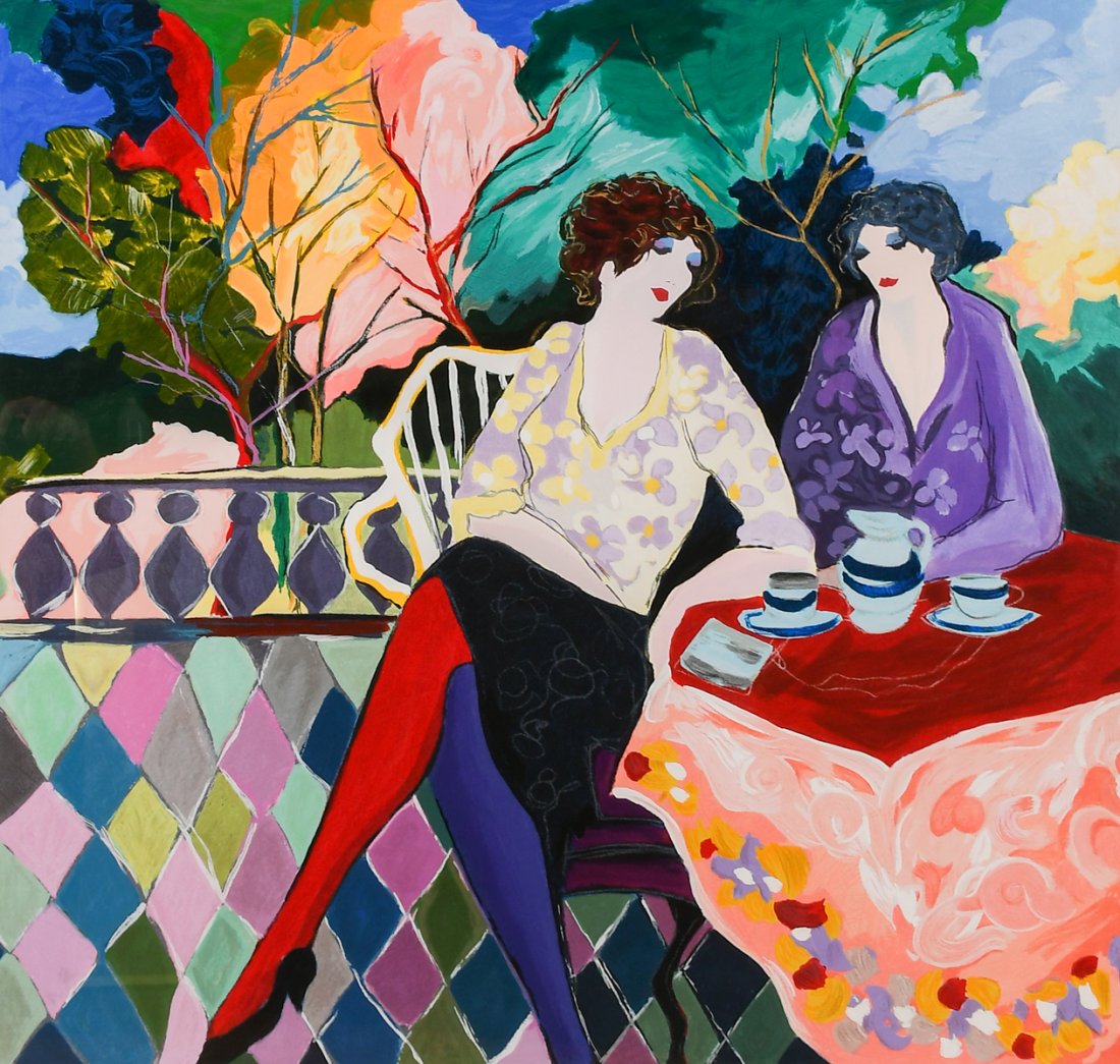 LARGE TARKAY SERIGRAPH "AFTERNOON TEA" (1 of 5)