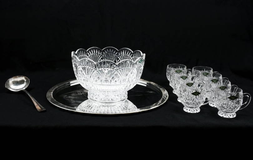 Shannon Godinger Crystal "freedom" Punch Bowl Set