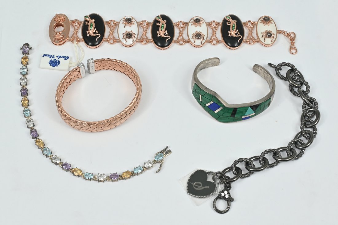 5PC. STERLING BRACELET LOT (1 of 4)