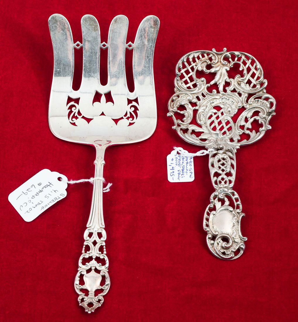 2 Very Ornate Sterling Silver Serving Pieces
