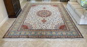 FINE SILK & WOOL IRANIAN TABRIZ CARPET 9'8" x 13'