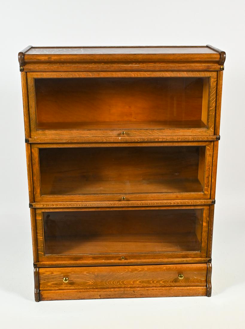 3-STACK QUARTER SAWN OAK BOOKCASE (1 of 7)