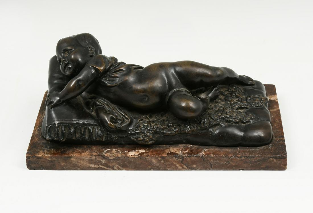 RECLINING INFANT BRONZE SCULPTURE (1 of 6)