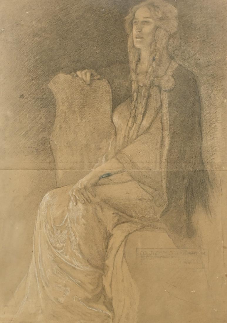 E.H. BLASHFIELD PENCIL STUDY (1 of 6)