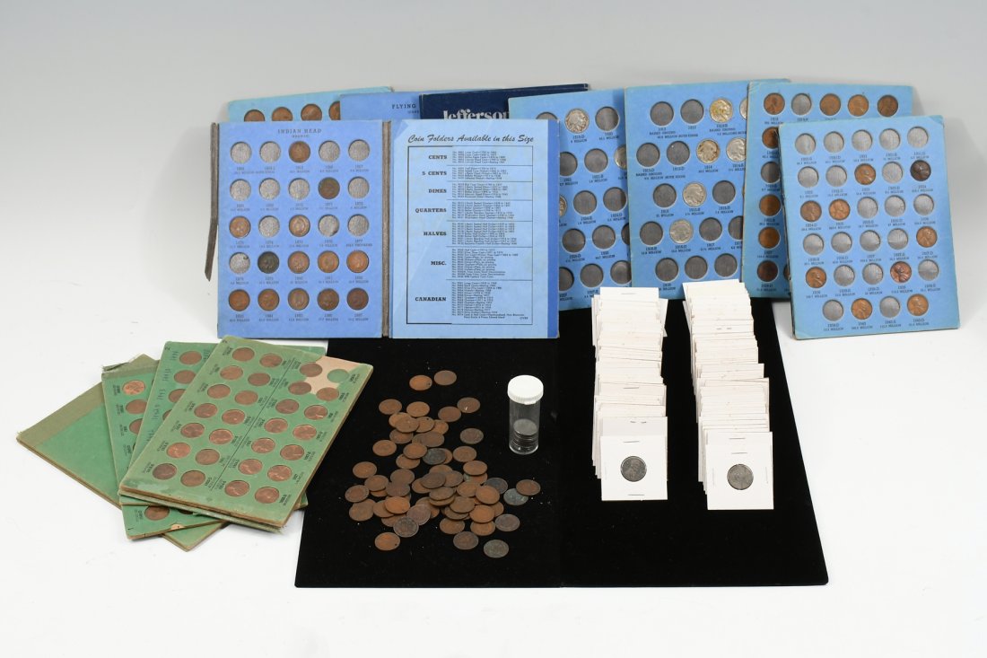 350+ NICKELS STEEL, WHEAT BACK, & INDIAN HEAD PENNIES (1 of 1)