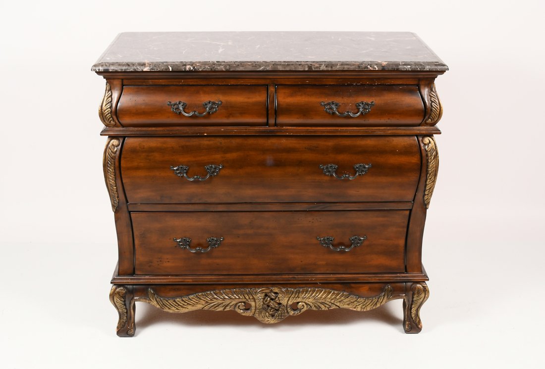 MARBLE TOP 4-DRAWER COMMODE (1 of 6)