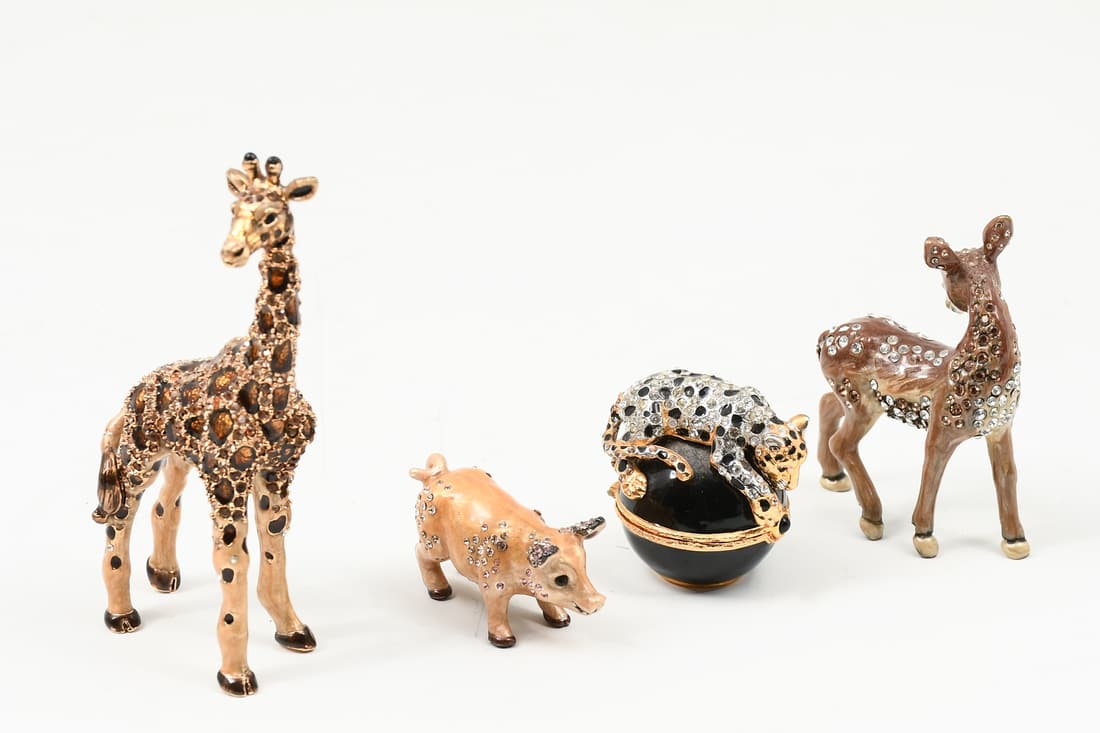 4 PC. JAY STRONGWATER ENAMELED FIGURAL COLLECTION (1 of 6)