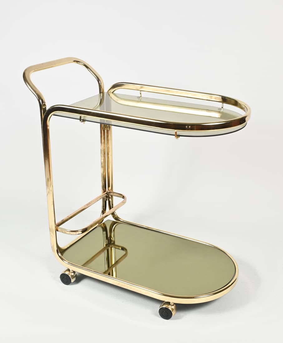 BRASS HOLLYWOOD REGENCEY BAR CART (1 of 6)