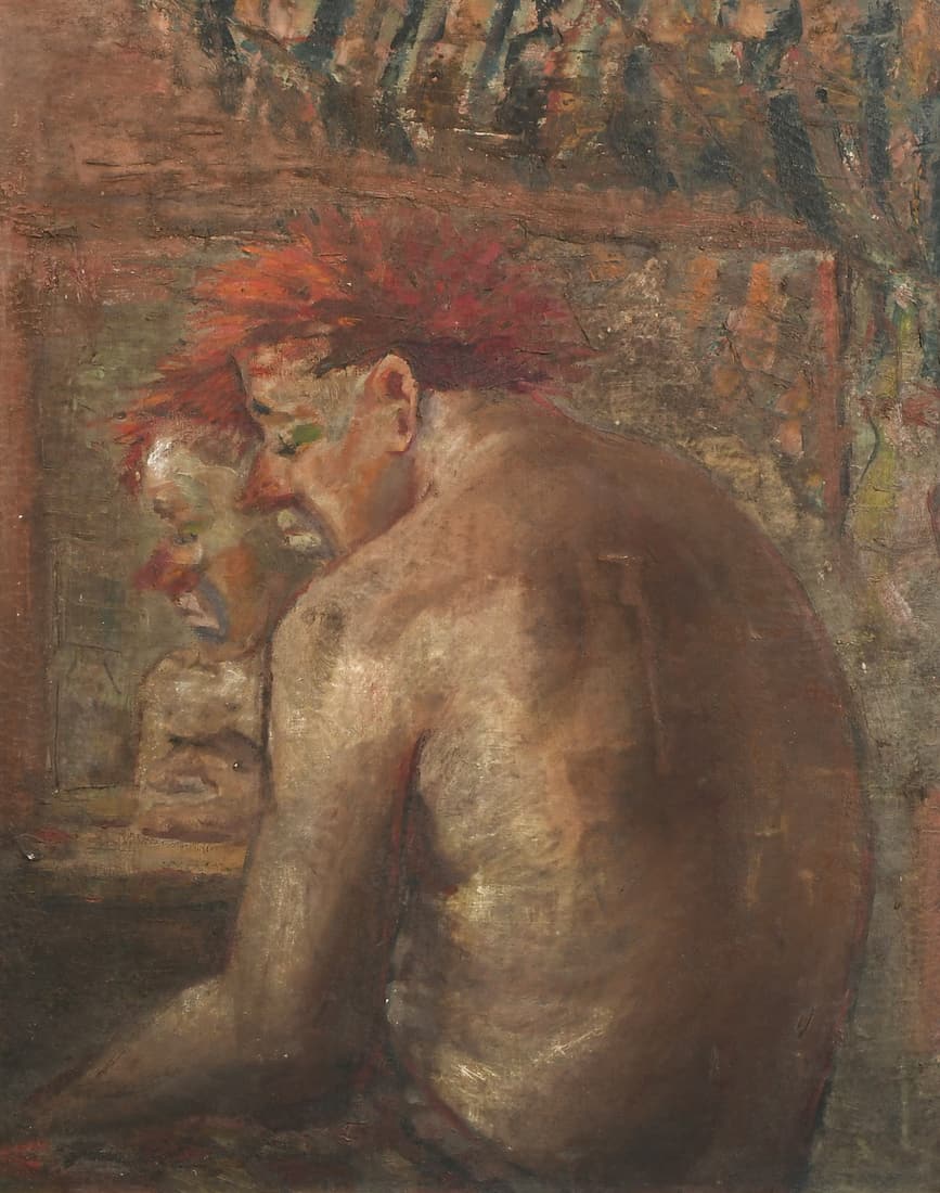 SARASOTA SCHOOL CIRCUS CLOWN PAINTING (1 of 4)