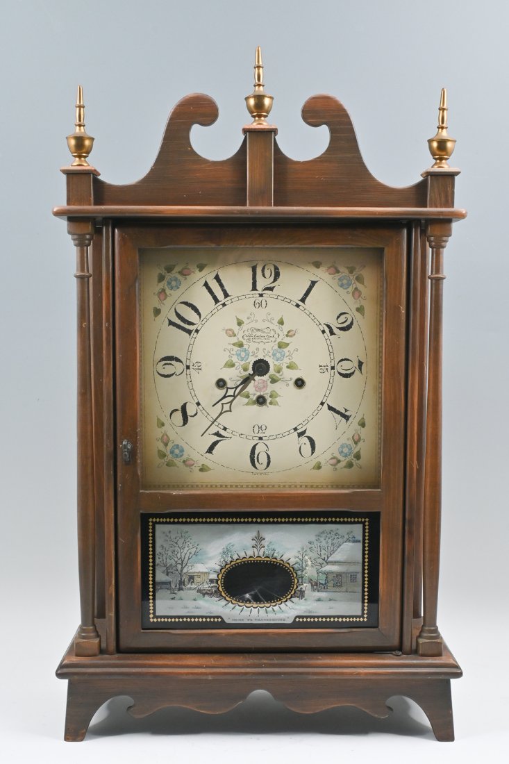 New England Clock Co. Pillar & Scroll Clock Auction