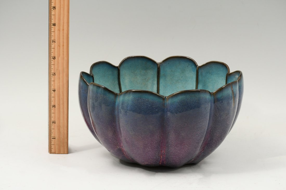 CHINESE JUN STYLE LAVENDAR GLAZED FLORIFORM BOWL (1 of 5)
