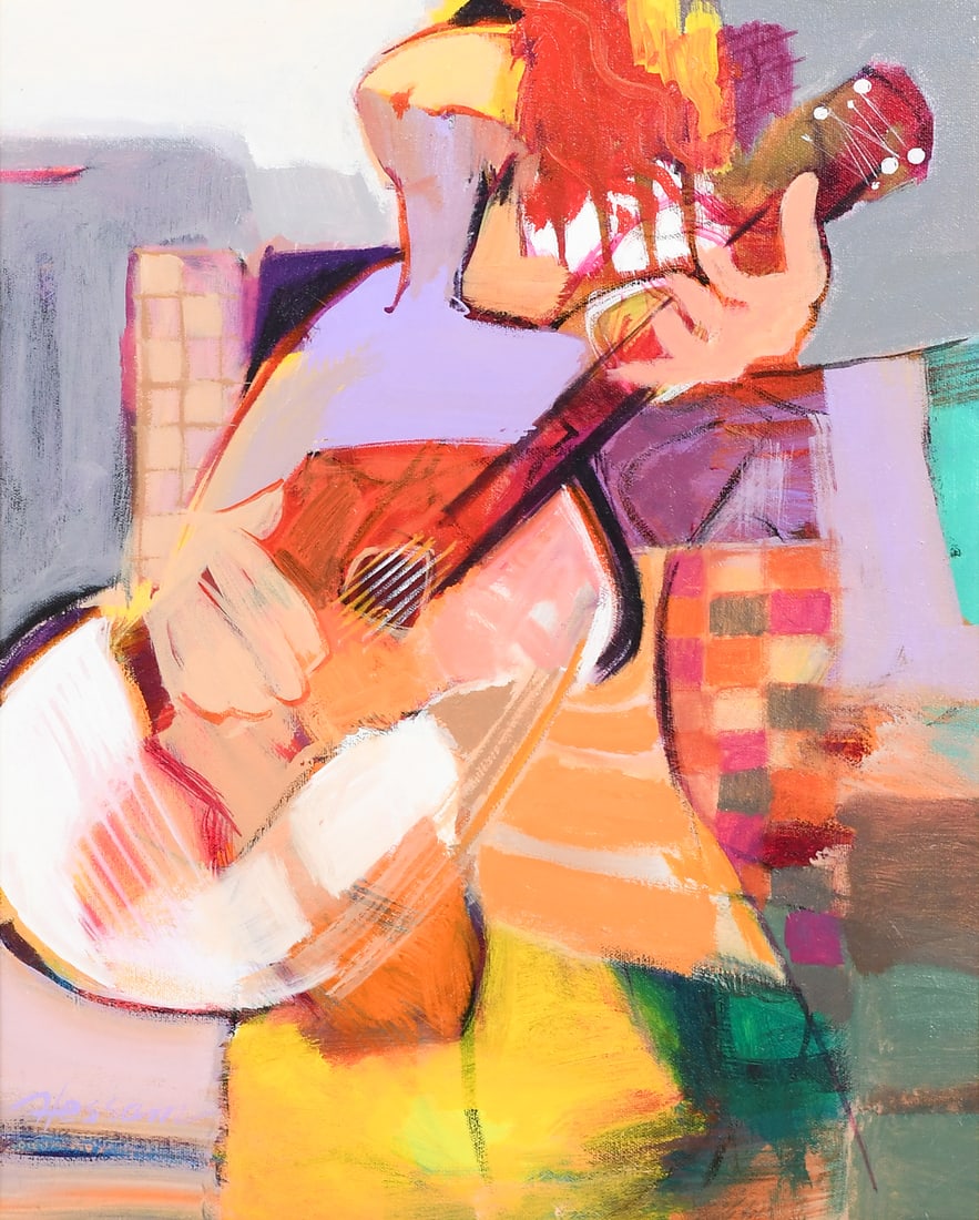 HESSAM ABRISHAMI ORIGINAL PAINTING: ABRISHAMI, Hessam, (Iranian/American, b. 1951): ''Imposing of Emotion'', Oil/Canvas, 20'' x 16'', signed lower left, signed and titled verso, original framing, 26'' x 22:''. Original Entel Gallery rec