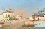 WARREN SHEPPARD CANAL IN VENICE PAINTING