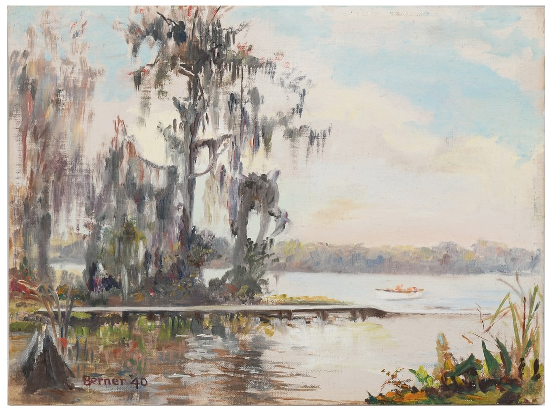 ELMA BERNER ST. JOHN'S RIVER PAINTING (1 of 3)