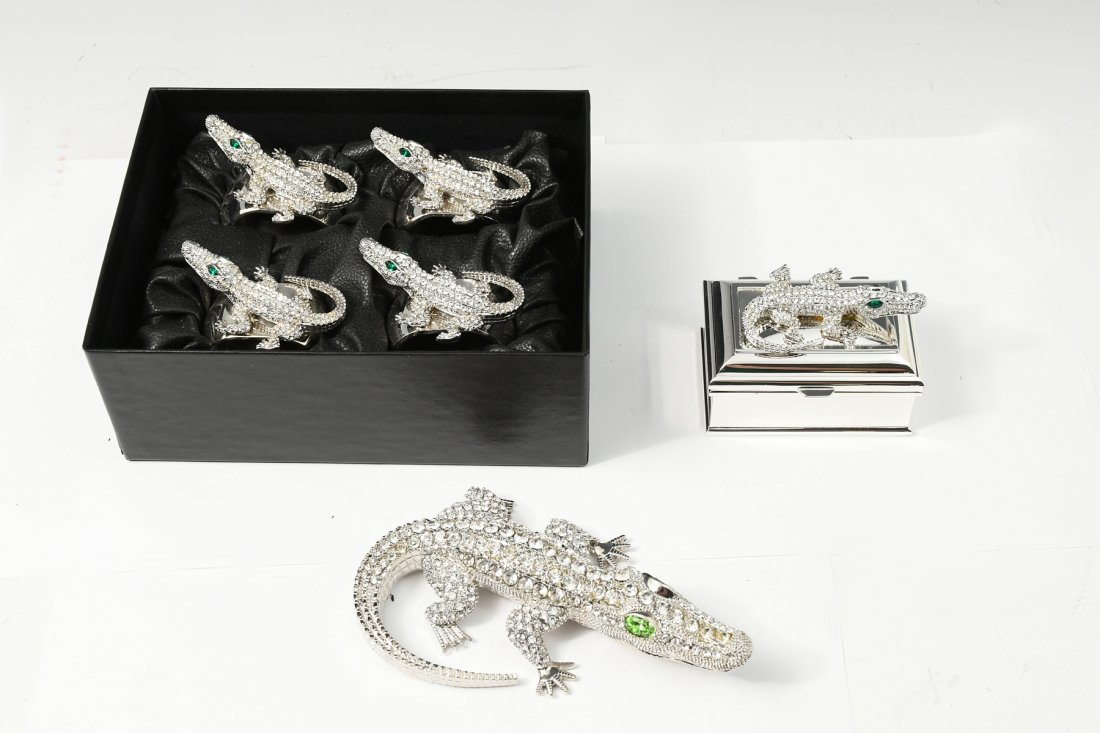 ISABELLA ADAMS 3 PC GREEN EYED GATOR LOT (1 of 4)