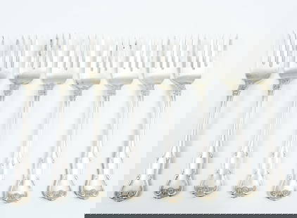 8 PC. TIFFANY & CO. ''PROVENCE'' STERLING SALAD FORK: 8 PC. TIFFANY & CO. ''PROVENCE'' STERLING SALAD FORKS: Approx. 14.99 Tory ounces. Comprised of Eight Tiffany & Co. Salad forks, of the Provenance pattern. Approx. 6.5'' l.