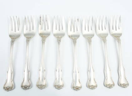 8 PC. TIFFANY & CO. ''PROVENCE'' STERLING SALAD FORK: 8 PC. TIFFANY & CO. ''PROVENCE'' STERLING SALAD FORKS: Approx. 14.99 Tory ounces. Comprised of Eight Tiffany & Co. Salad forks, of the Provenance pattern. Approx. 6.5'' l.