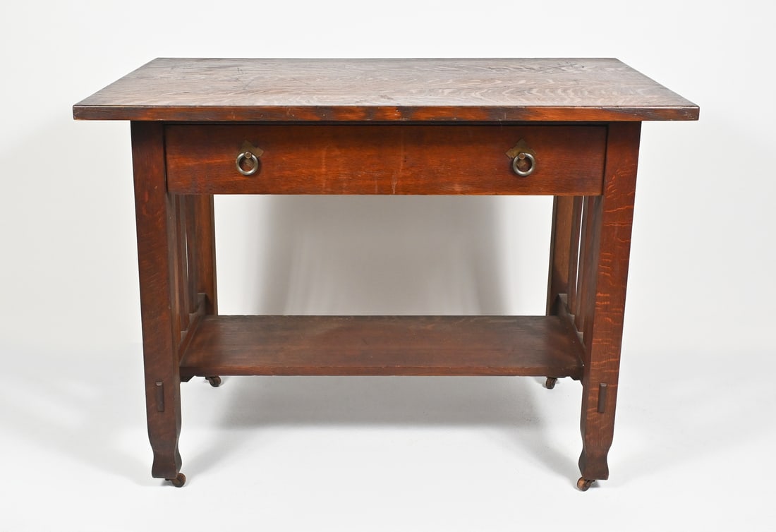 STICKLEY QUAINT FURNITURE SLAT SIDE LIBRARY DESK (1 of 8)