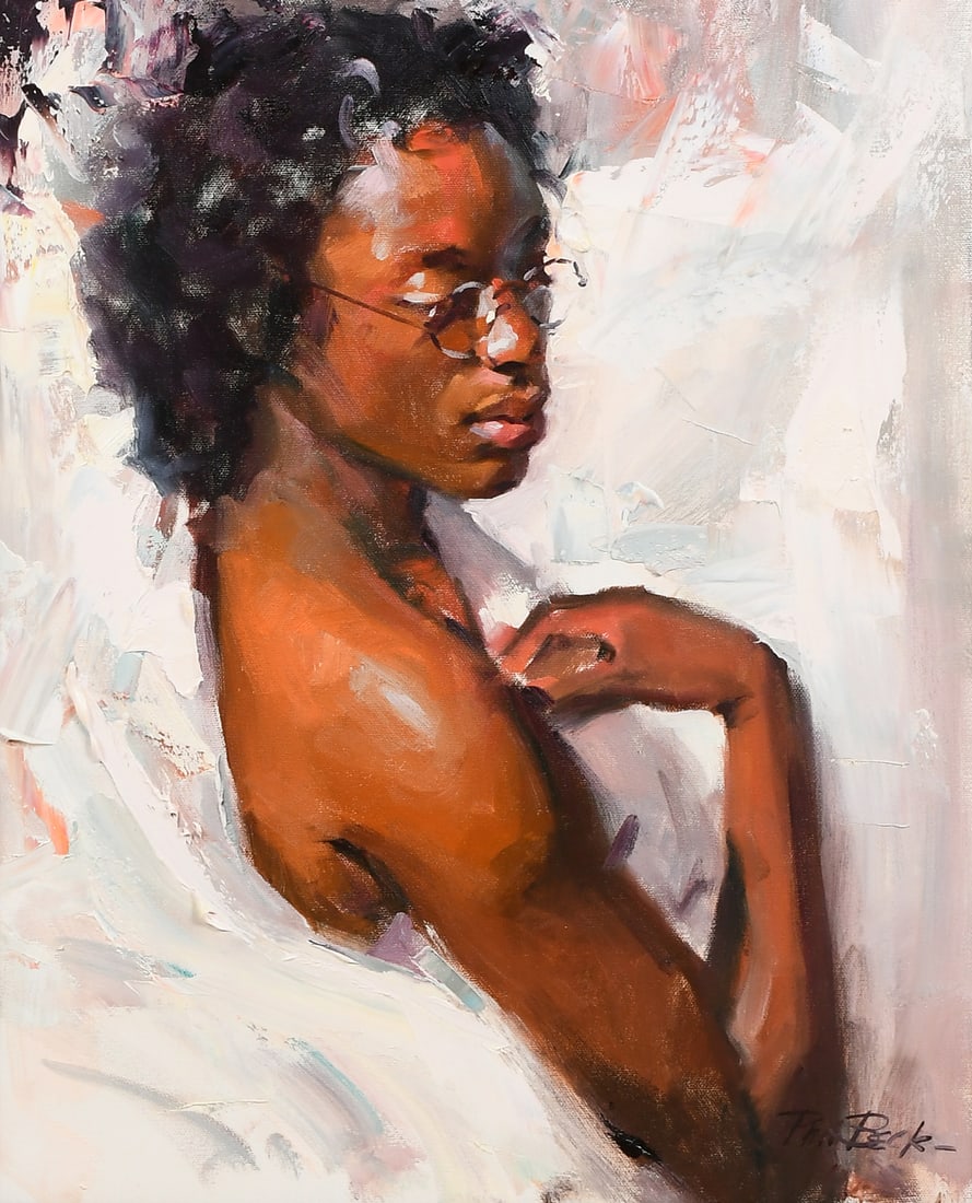PHIL BECK AFRICAN AMERICAN BEAUTY PORTRAIT PAINTING (1 of 4)