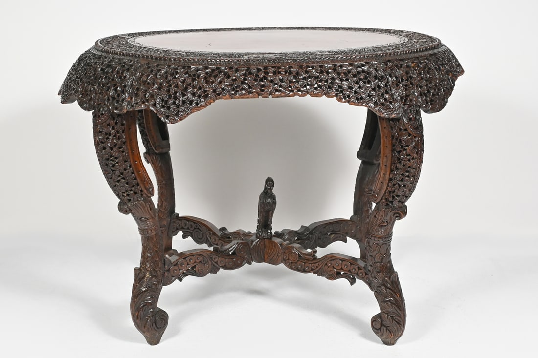 ELABORATELY CARVED BURMESE TABLE (1 of 10)