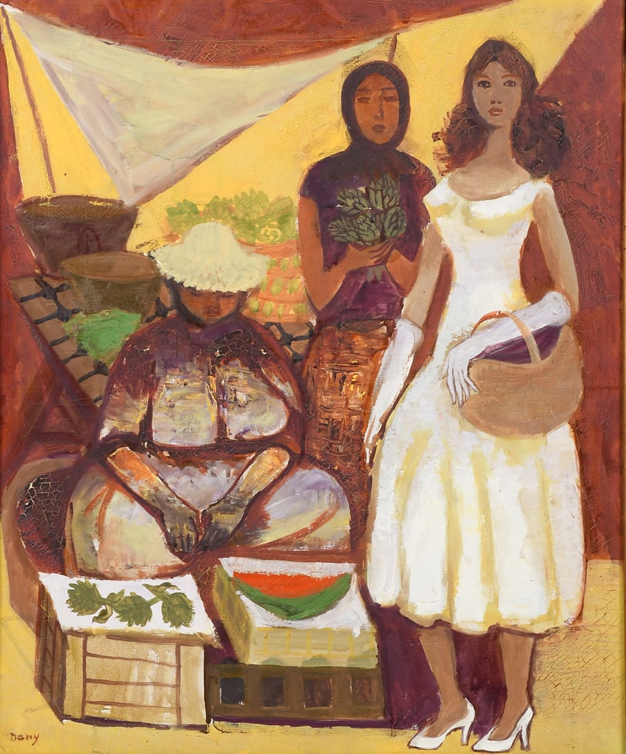 DANY LARTIGUE ARTICHOKE MERCHANT PAINTING (1 of 5)
