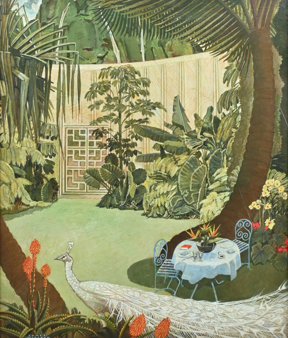 JAMES MCCRACKEN FLORIDA GARDEN PAINTING (1 of 5)