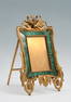 GILT BRONZE AND MALACHITE PICTURE FRAME