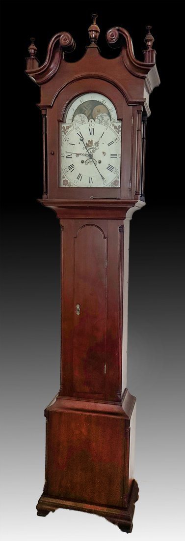 EARLY ROLLING MOON GRANDFATHER CLOCK (1 of 7)