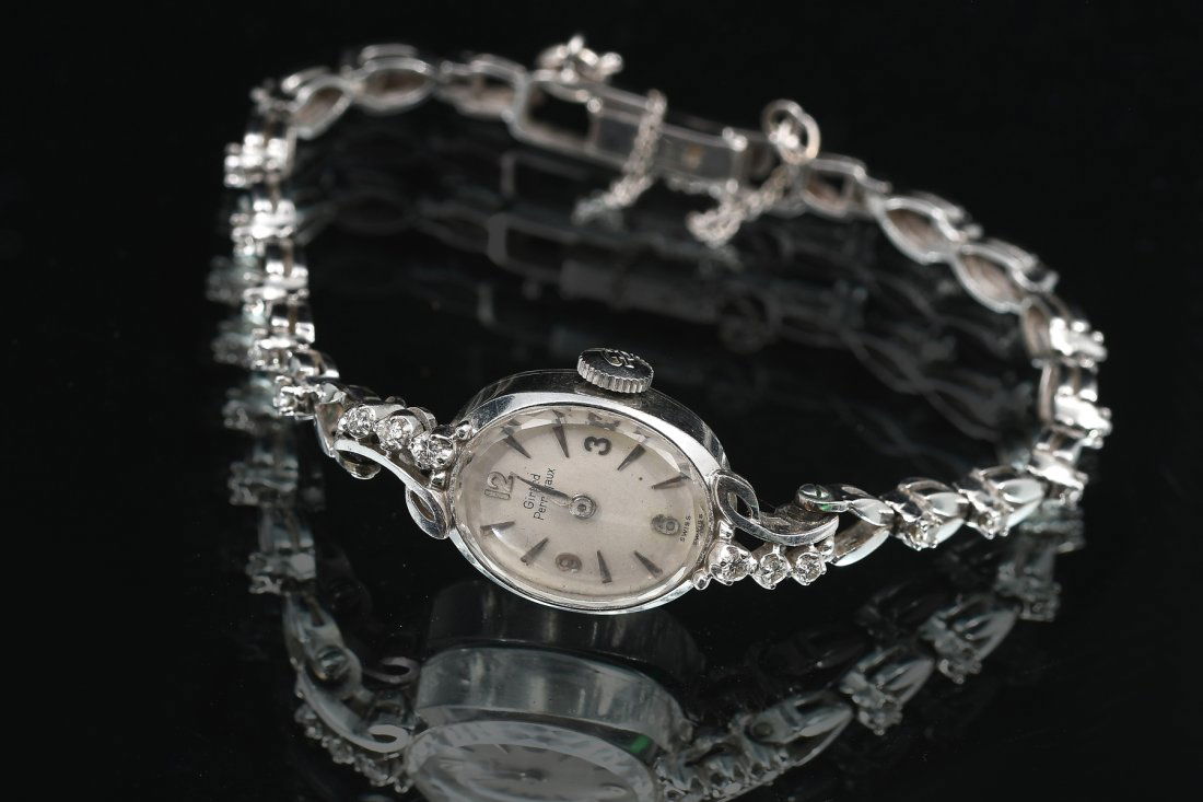 14K WHITE GOLD & DIAMOND GIRARD PERREGAUX LADIES WATCH (1 of 5)
