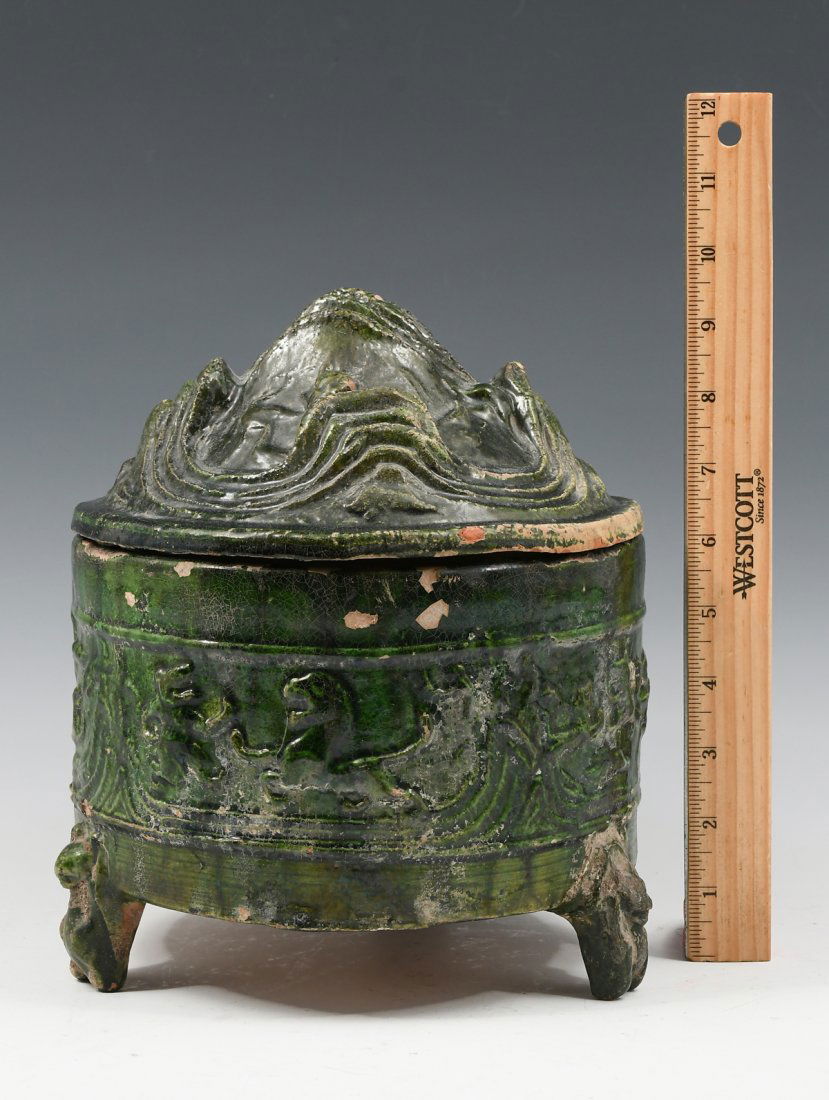 CHINESE HAN DYNASTY EARTHENWARE HILL JAR (1 of 4)