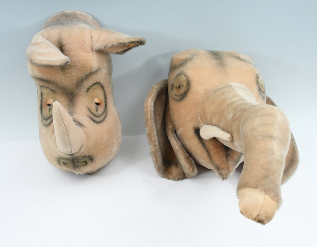 2 PC. STEIFF RHINO AND ELEPHANT TROPHY (1 of 7)