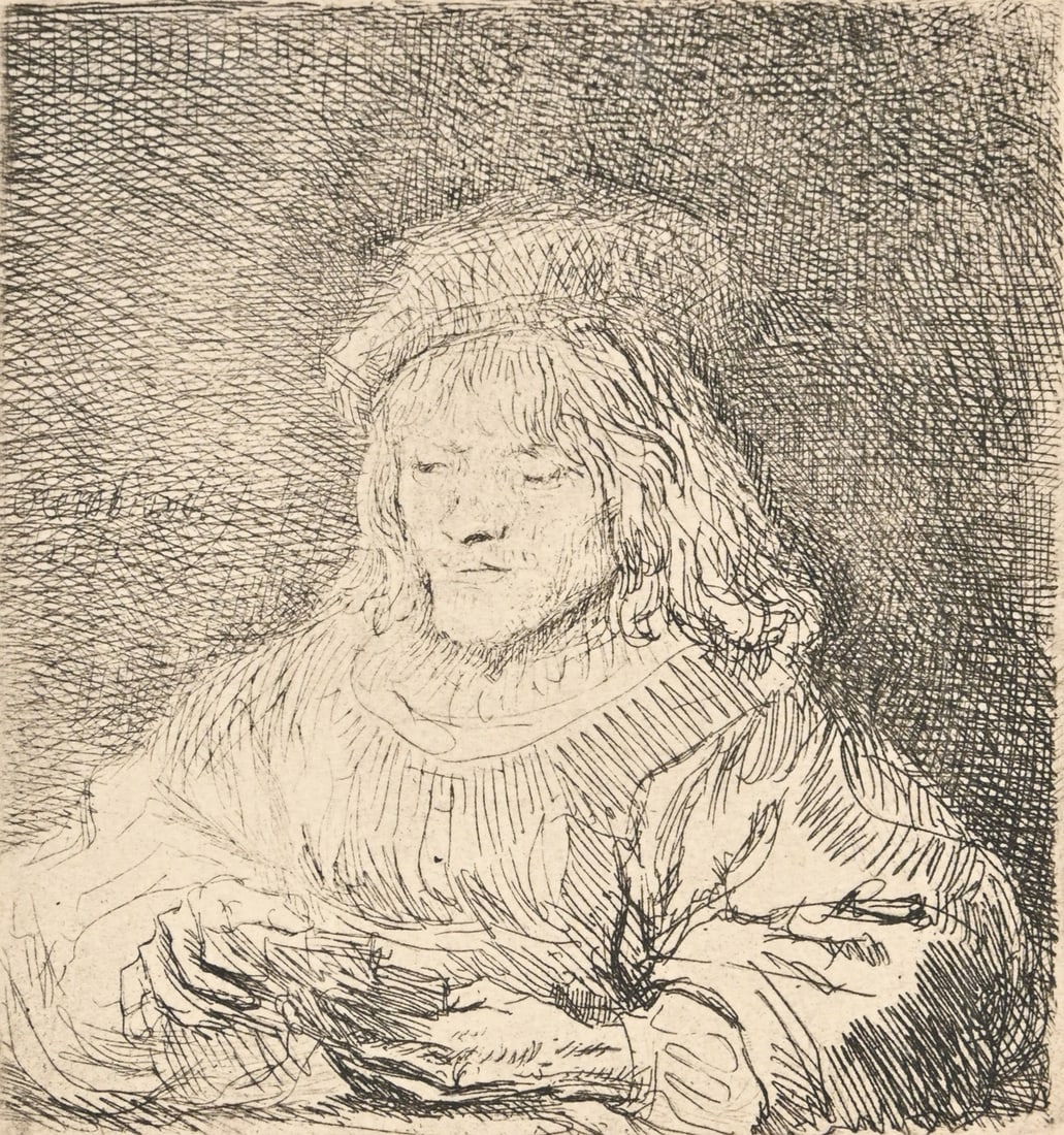 REMBRANDT “THE CARD PLAYER” MILLENIUM ETCHING (1 of 3)