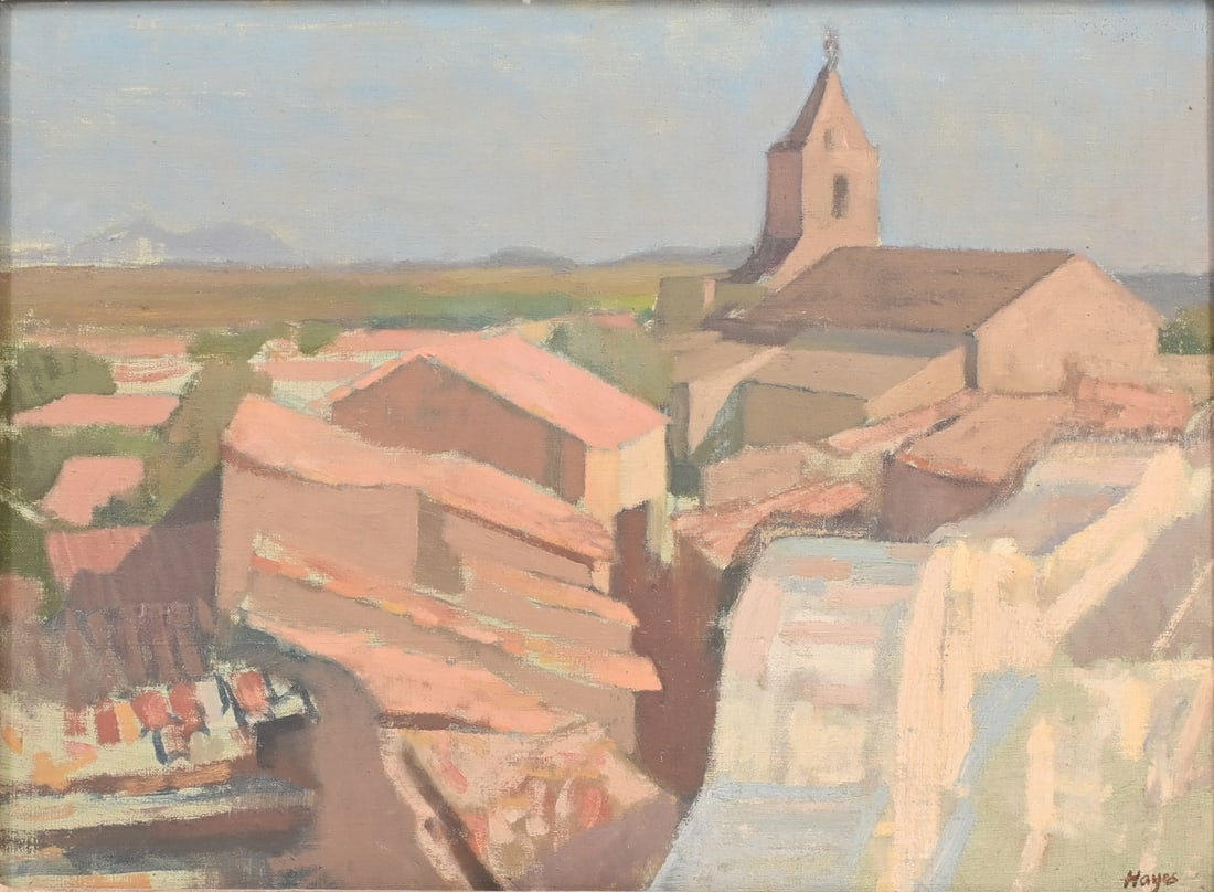 COLIN HAYES PAINTING ''ROOFTOPS IN ARLES'' (1 of 4)