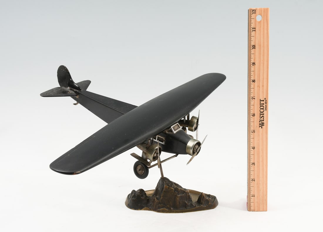 FORD TRI-MOTOR MODEL PLANE ON A BRONZE STAND (1 of 6)