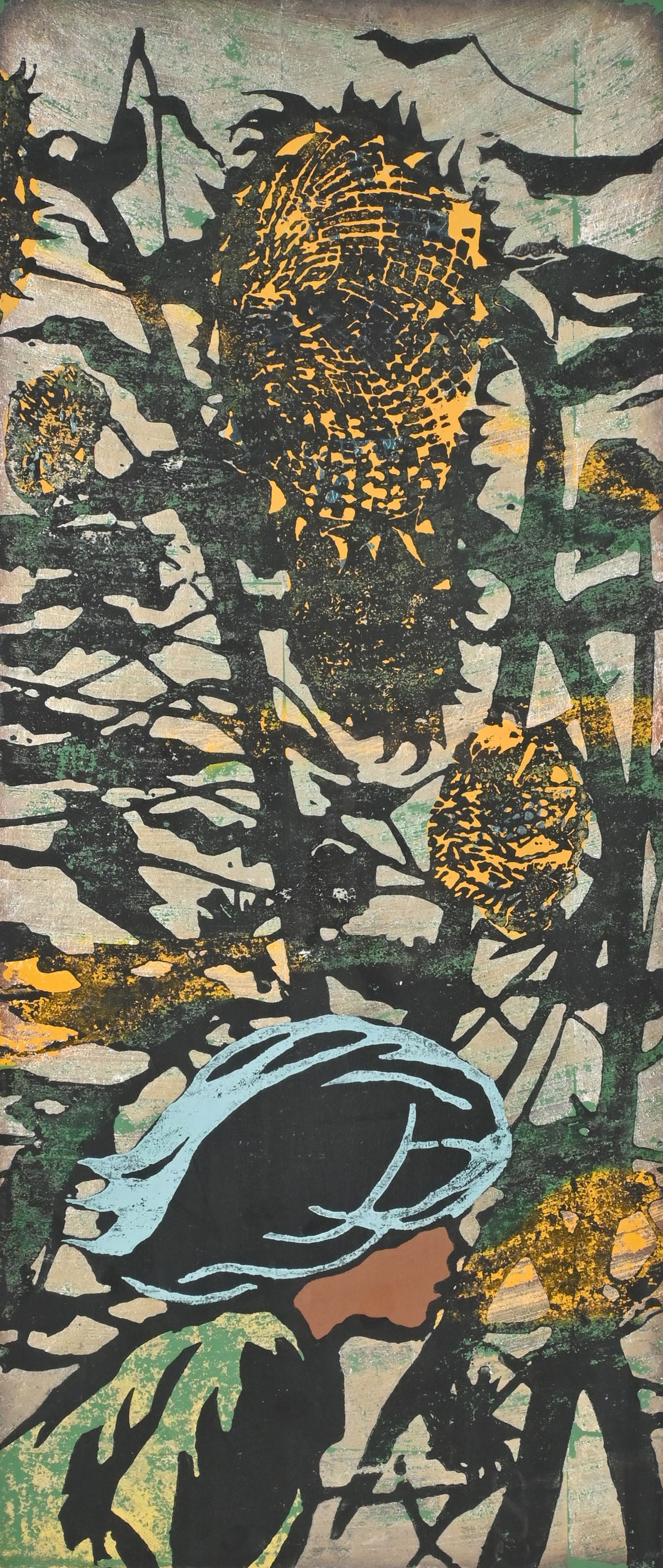 LARGE TADASHI NAKAYAMA JAPANESE WOODBLOCK PRINT (1 of 5)