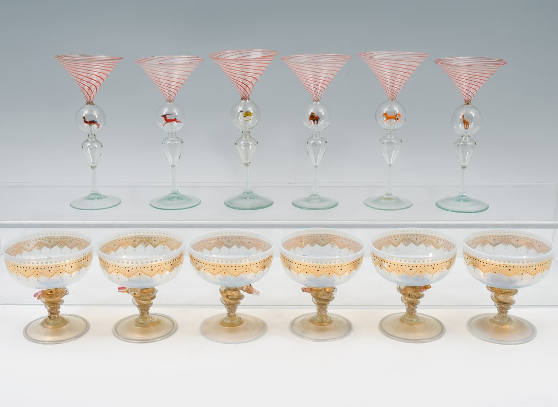 12 PC. BIMINI & VENETIAN GLASS STEMWARE (1 of 7)