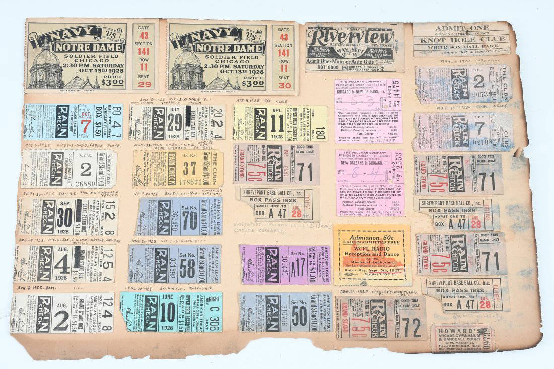 Ticket Stub Collection Auction